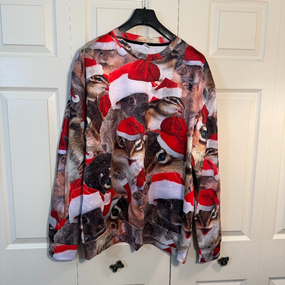 CHRISTMAS SQUIRREL WOMEN'S SWEATSHIRT XXL